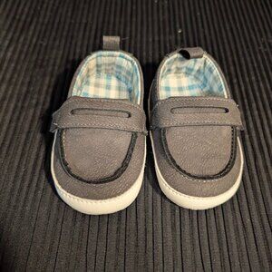 Cat & Jack Baby Boy Loafers 6-9 Months w/ Velcro Closure - Baby Dress Shoes